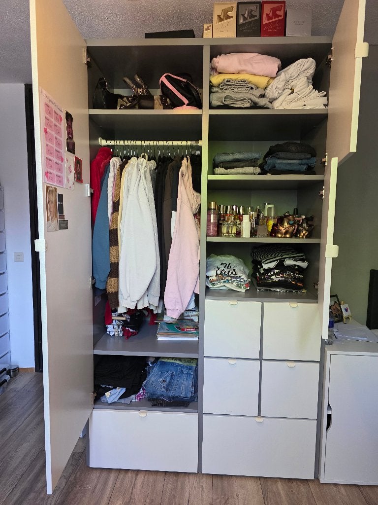 Visthus Kledingkast, Huis en Inrichting, Kasten | Kledingkasten, Gebruikt, 100 tot 150 cm, 200 cm of meer, Overige houtsoorten