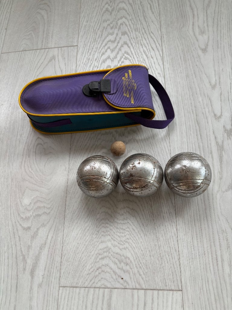 Originele Franse JB Petanque set 3 jeu de boules zie info, Ophalen, Gebruikt, Bal