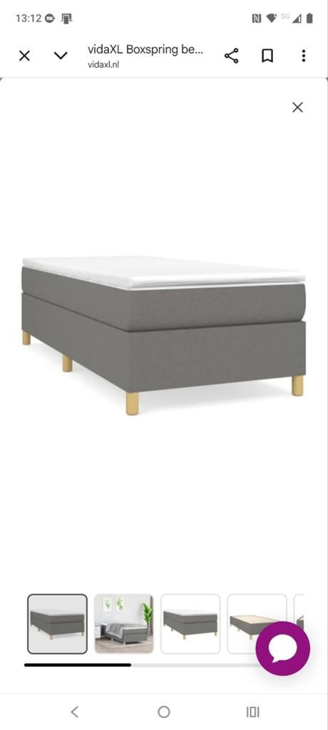 2x eenpersoons boxspring 90-200, Ophalen of Verzenden, Tweepersoons, 90 cm