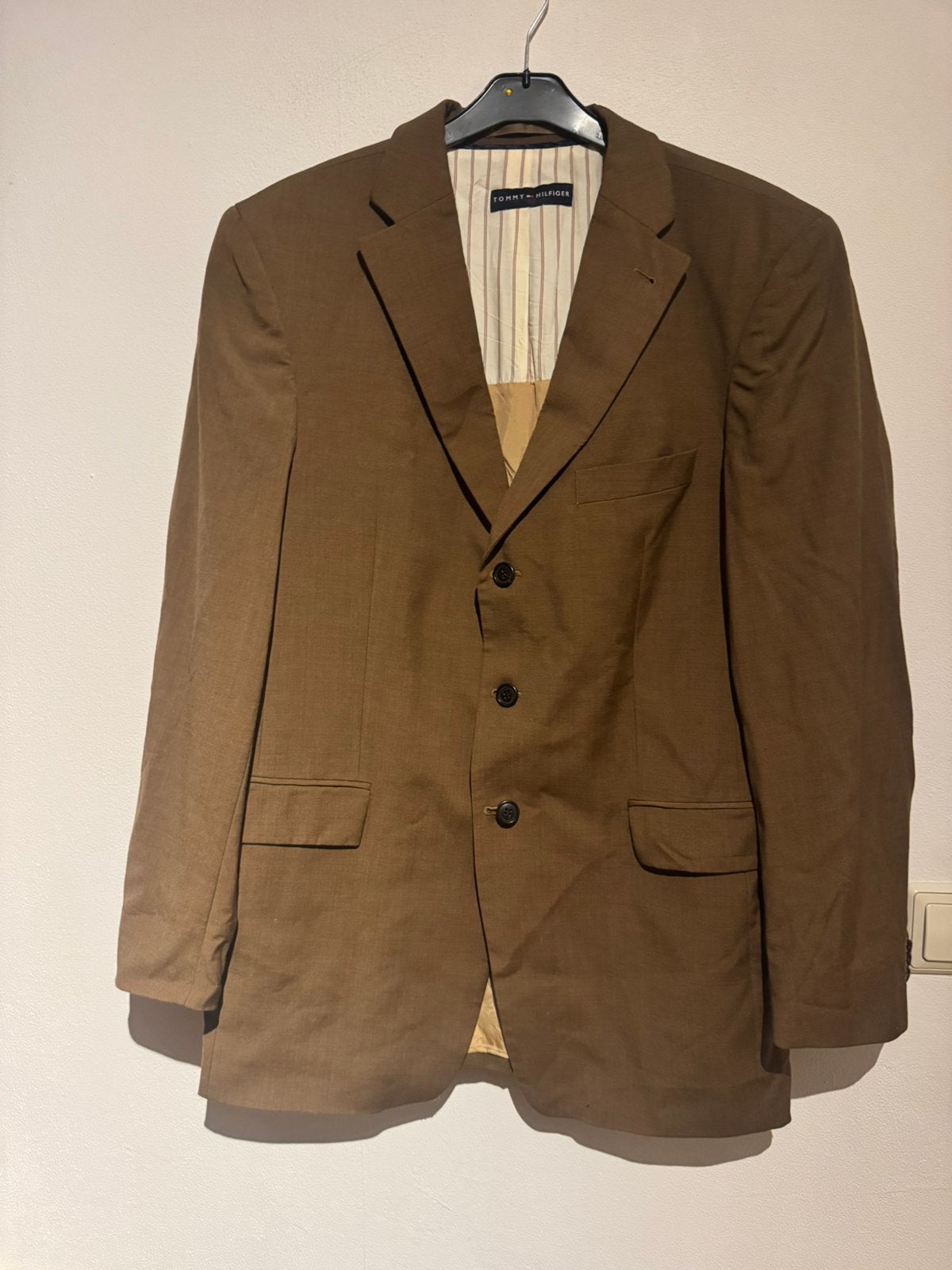 Tommy hilfiger blazer bruin, Ophalen of Verzenden, Zo goed als nieuw, Maat 52/54 (L), Bruin