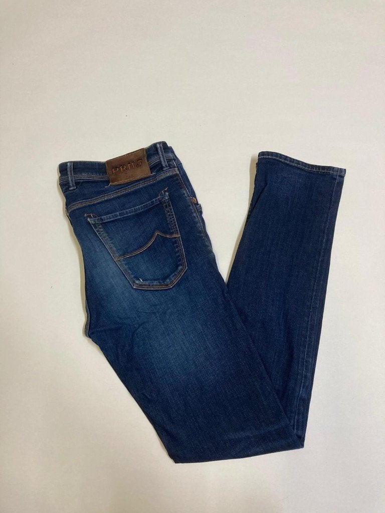 Jacob Cohen Premium Edition Prmj Nick - 34 - Blue-Brown Patc, Blauw, Ophalen of Verzenden, Jacob Cohen, W33 - W34 (confectie 48/50)