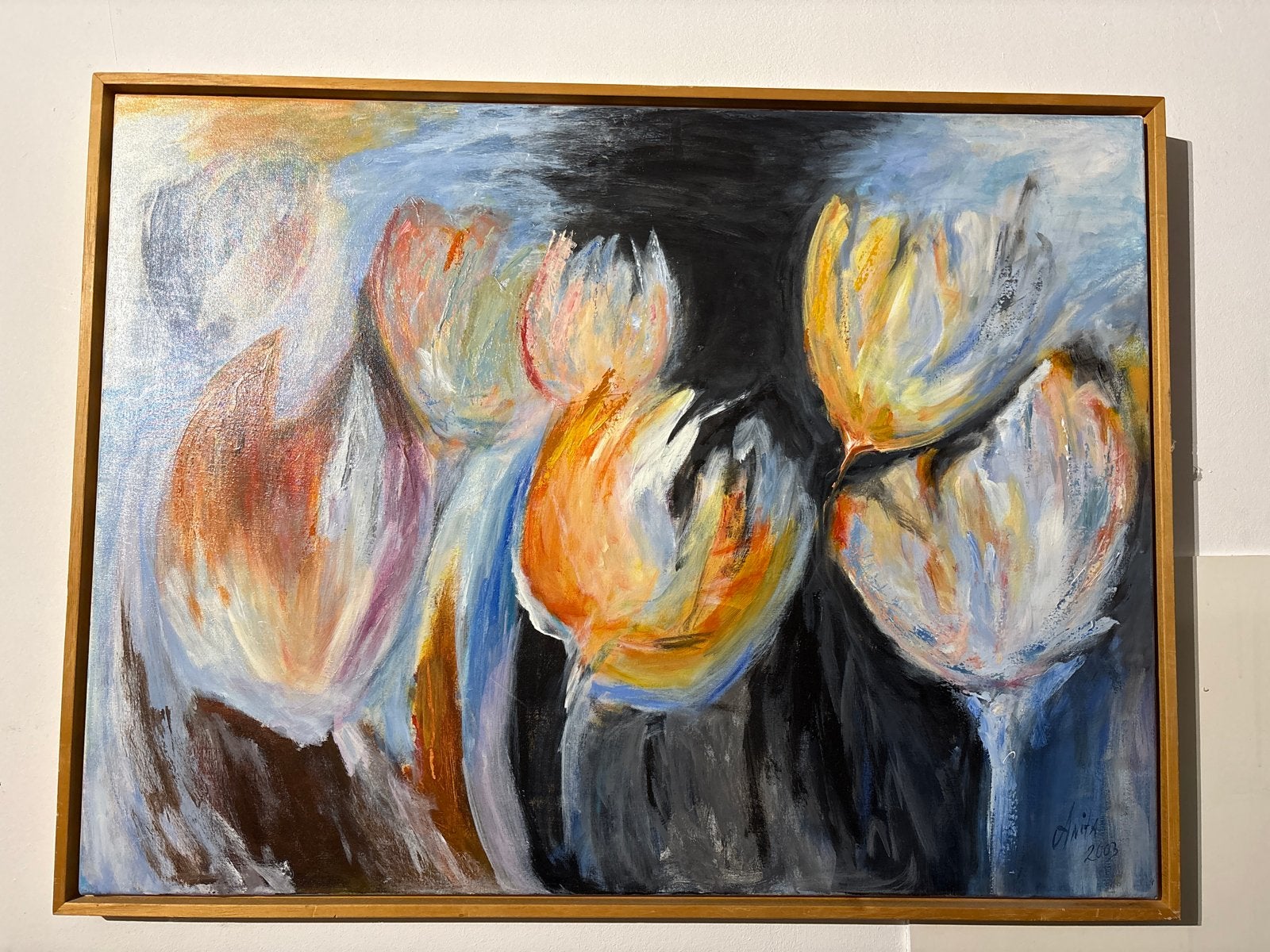 Schilderij Tulpen, Ophalen, Handgeschilderd, Bloemen
