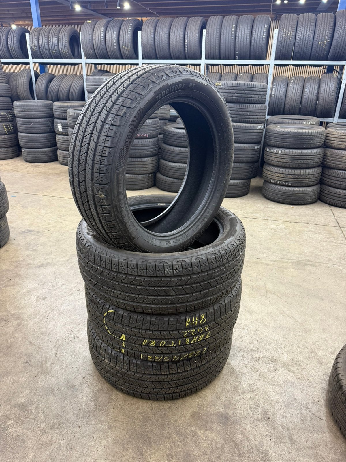 4x 275-45-21goodyear 7.5mm zomer rangerover €400 all incl!, Ophalen, 19 inch, Zomerbanden, Band(en)