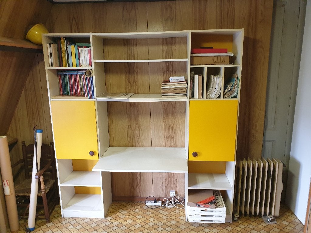 Wandmeubel met bureaublad, Huis en Inrichting, Ophalen, 150 tot 200 cm, 150 tot 200 cm, 25 tot 50 cm