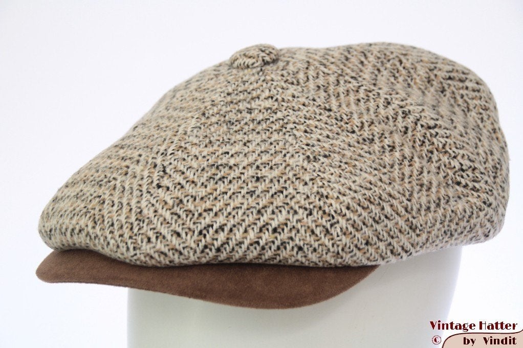 Paperboy pet Hawkins beige countrystyle tweed 59, 60, 61 NEW, Kleding | Heren, Hoeden en Petten, 60 cm (XL, 7½ inch) of meer, Nieuw