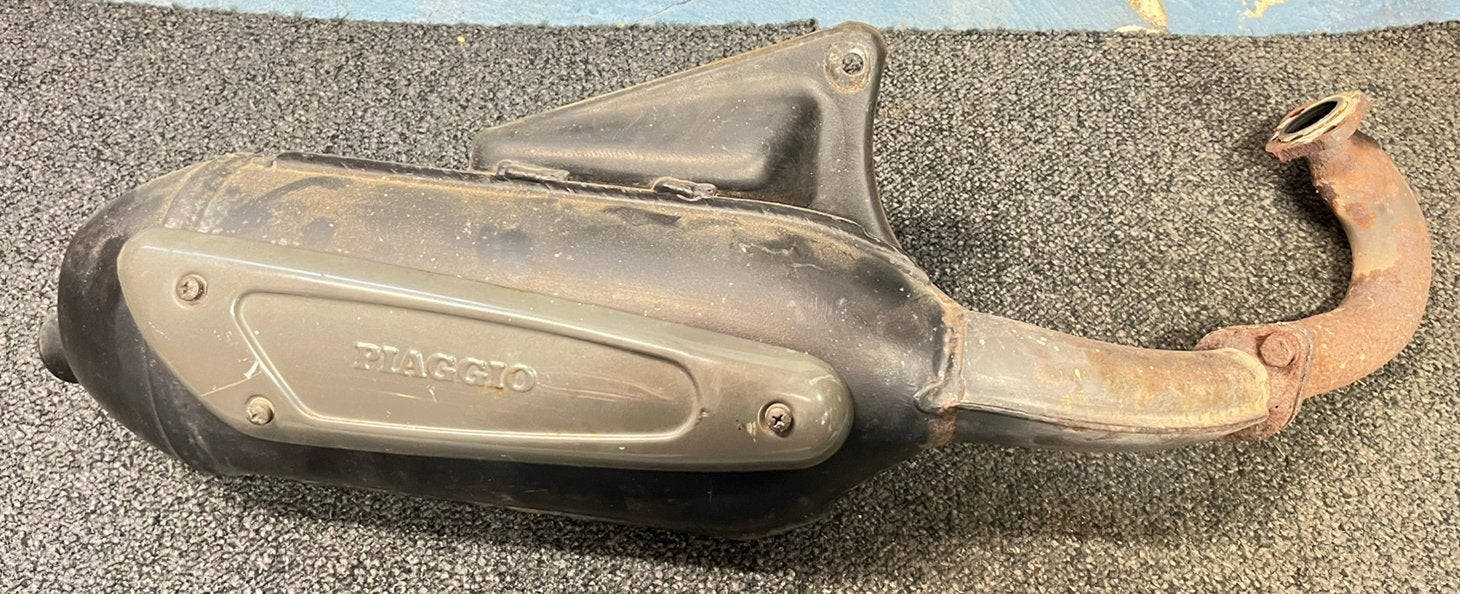 Piaggio uitlaat 125/180cc, Ophalen of Verzenden, Gebruikt, Uitlaat, Piaggio gilera