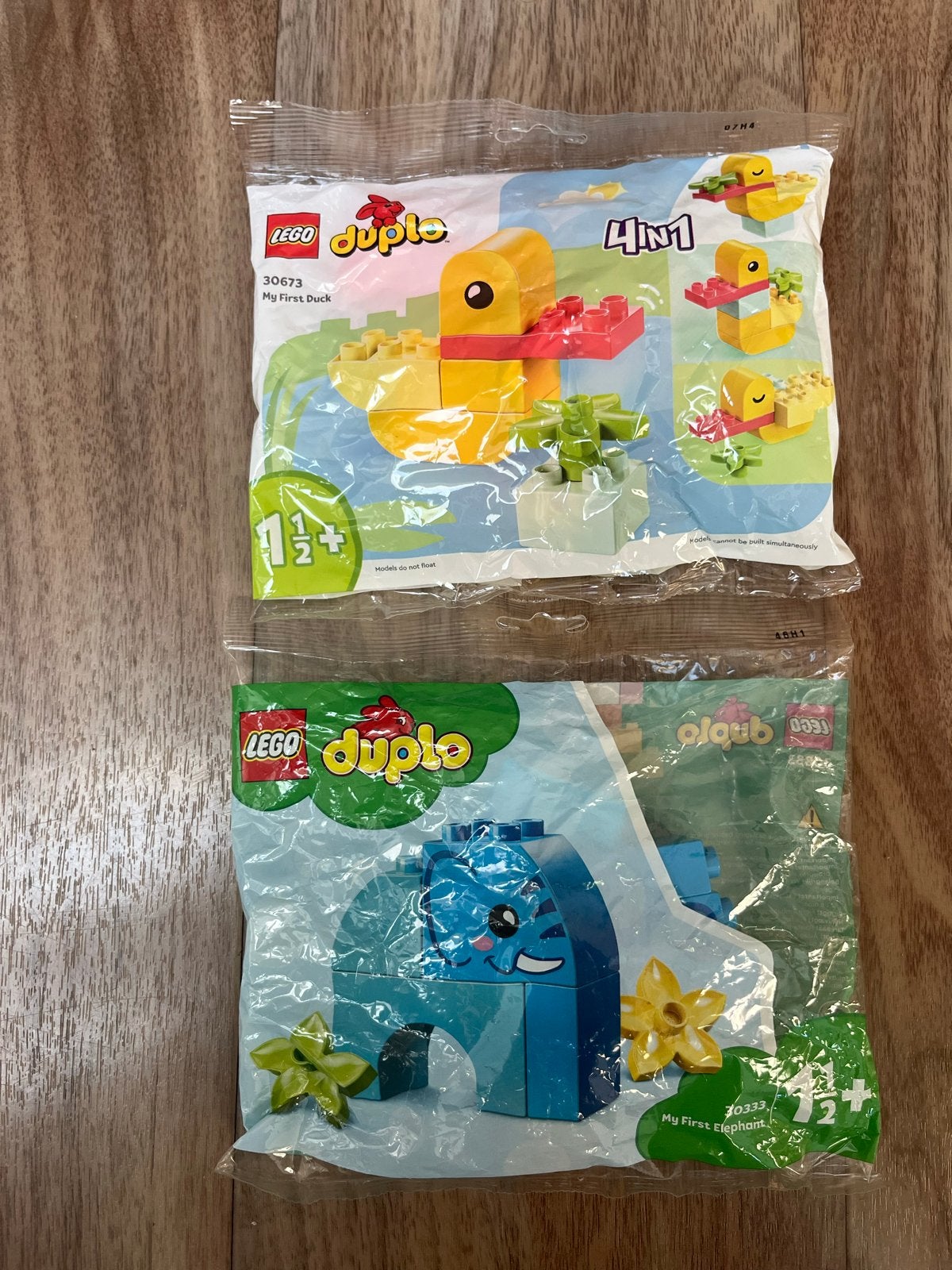 Lego Duplo: Mijn Eerste Eend (30673) en Mijn Eerste Olifant, Overige thema's, Nieuw, Ophalen of Verzenden, Duplo