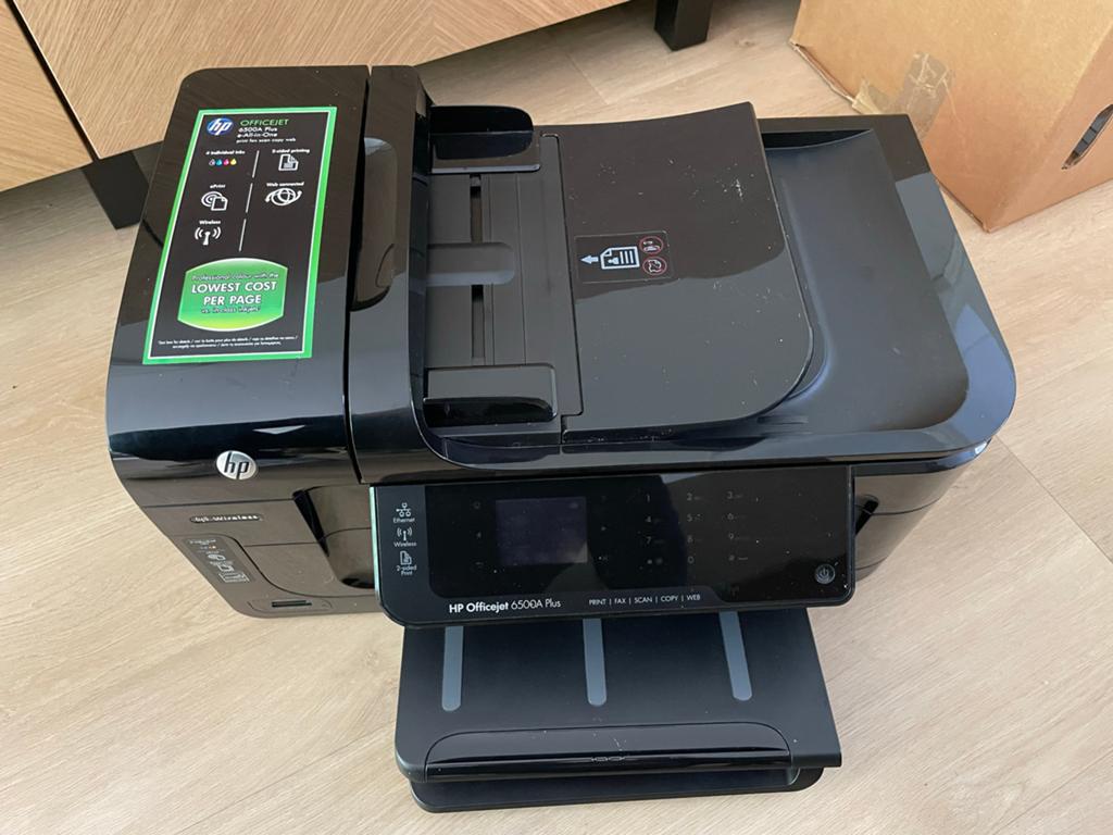 HP Officejet 6500A Plus - Ongetest, zonder stroomkabel, Gebruikt, Inkjetprinter, All-in-one, Kleur printen