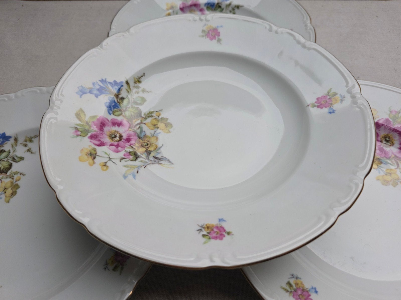 Borden kleurrijk boeket bloemetjes, Ophalen of Verzenden