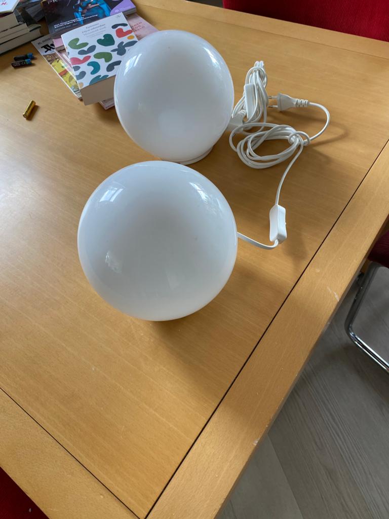 Twee tafellampen Ikea Nido, Led-lamp, Minder dan 30 watt, E14 (klein), Ophalen of Verzenden