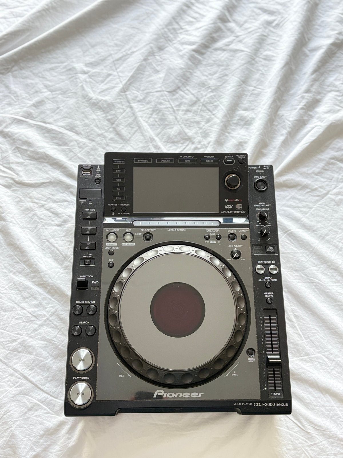 CDJ 2000 NEXUS + Power en Link kabel, Muziek en Instrumenten, Dj-sets en Draaitafels, Ophalen, Zo goed als nieuw, Pioneer