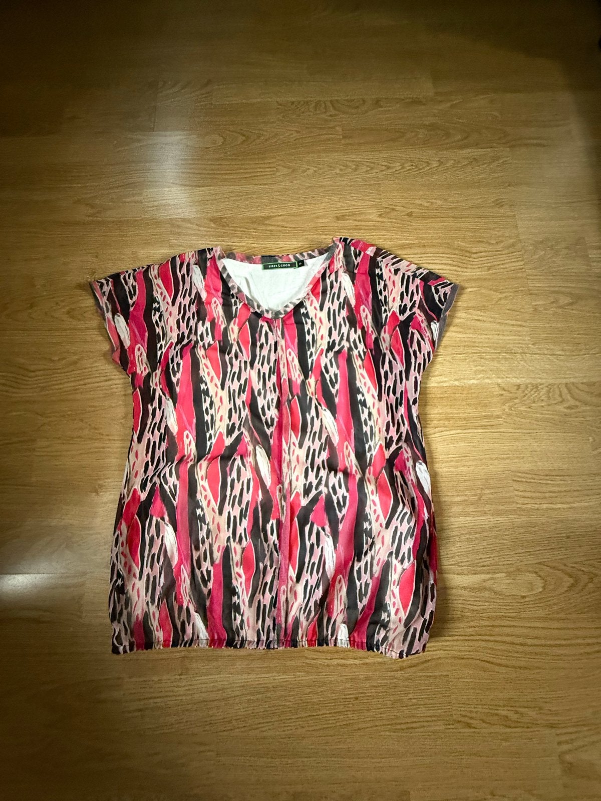 Lizzy & Coco Top Maat S, Kleding | Dames, Meerkleurig, Ophalen of Verzenden, Zo goed als nieuw, Korte mouw