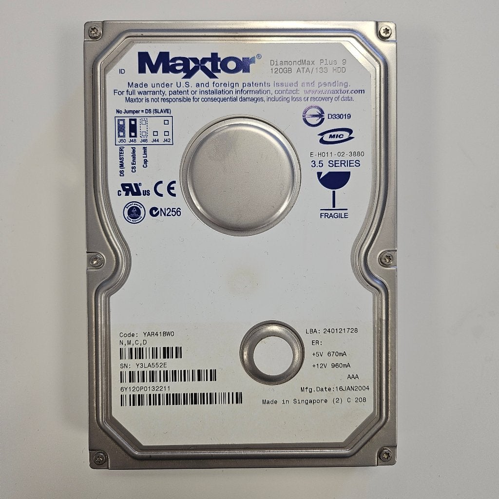 HDD Maxtor 3,5 inch IDE 120GB 6Y120P0, Computers en Software, Maxtor, Intern, Gebruikt, -