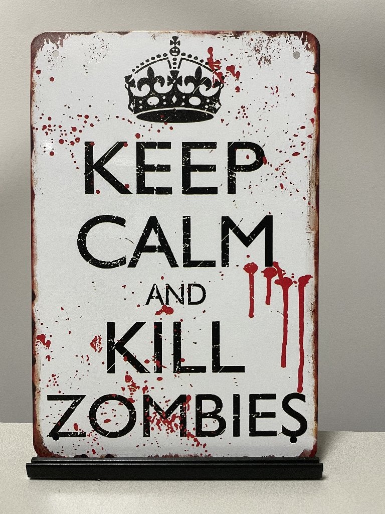 Kill Zombies wandbord (Old Look), Www.pand50.nl, Nieuw, Ophalen of Verzenden, Printer 29B Coevorden