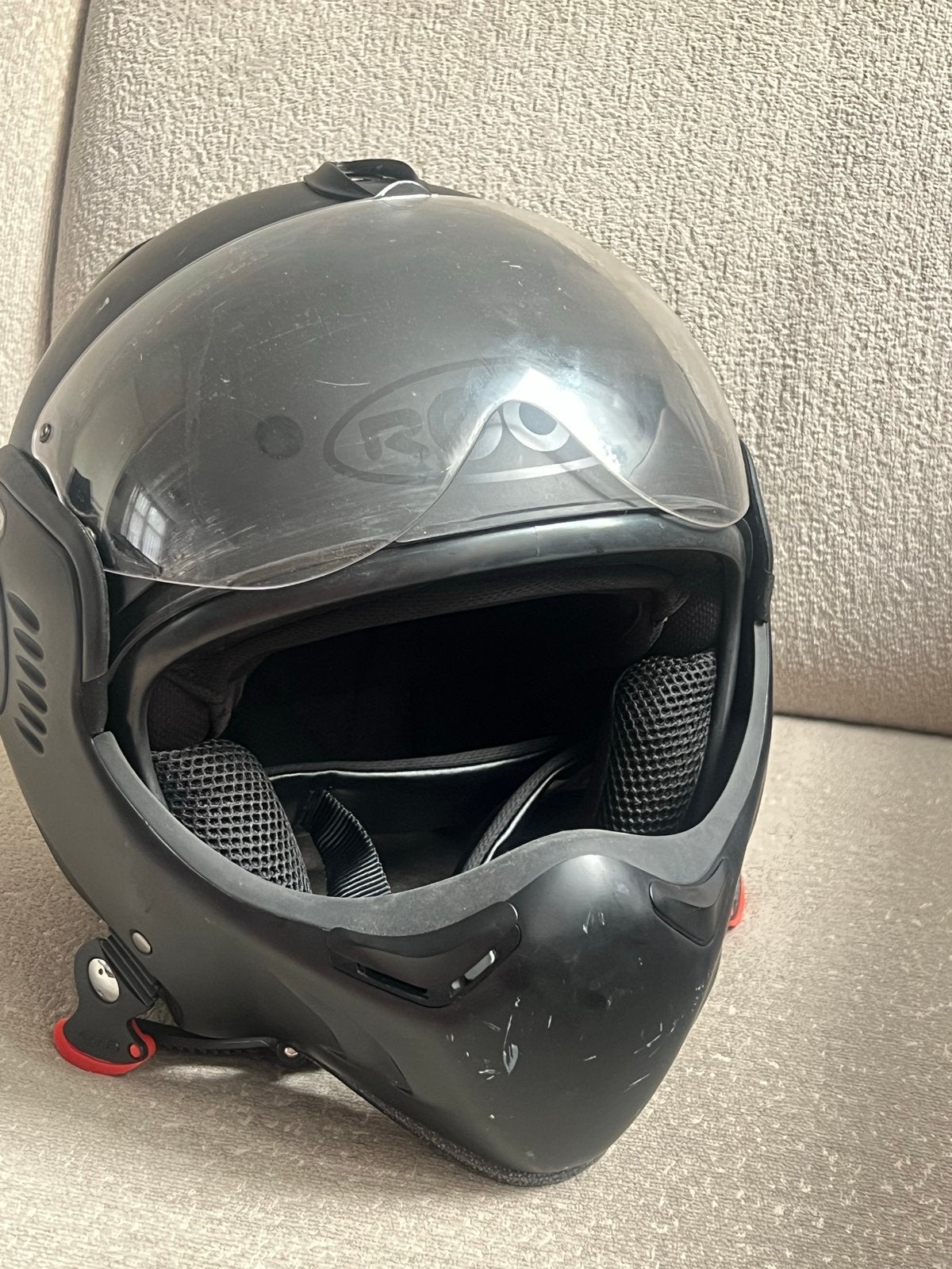 ROOF Boxer V8 motorhelm - Maat S (56) moet weg, Overige merken, Systeemhelm, Heren, Ophalen of Verzenden