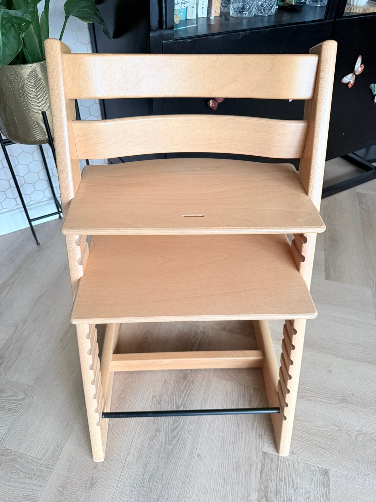 IZGS Stokke Tripp Trapp Naturel beuken hout Nieuw model, Ophalen, Zo goed als nieuw, Meegroeistoel