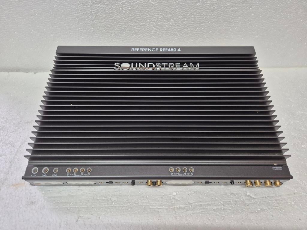 Soundstream Reference REF 480.4 Versterker - Nieuwstaat, Auto diversen, Autospeakers, Ophalen of Verzenden, Zo goed als nieuw