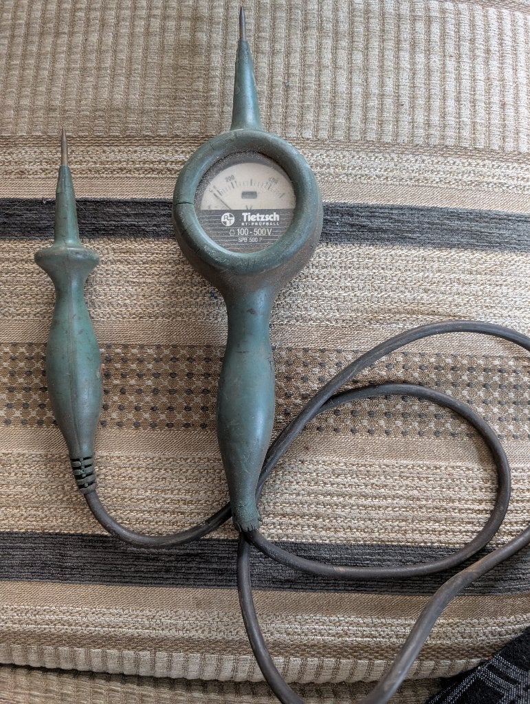 Tietzsch SPB 500p spanningsmeter vintage, Ophalen of Verzenden, Gebruikt, Elektriciteit