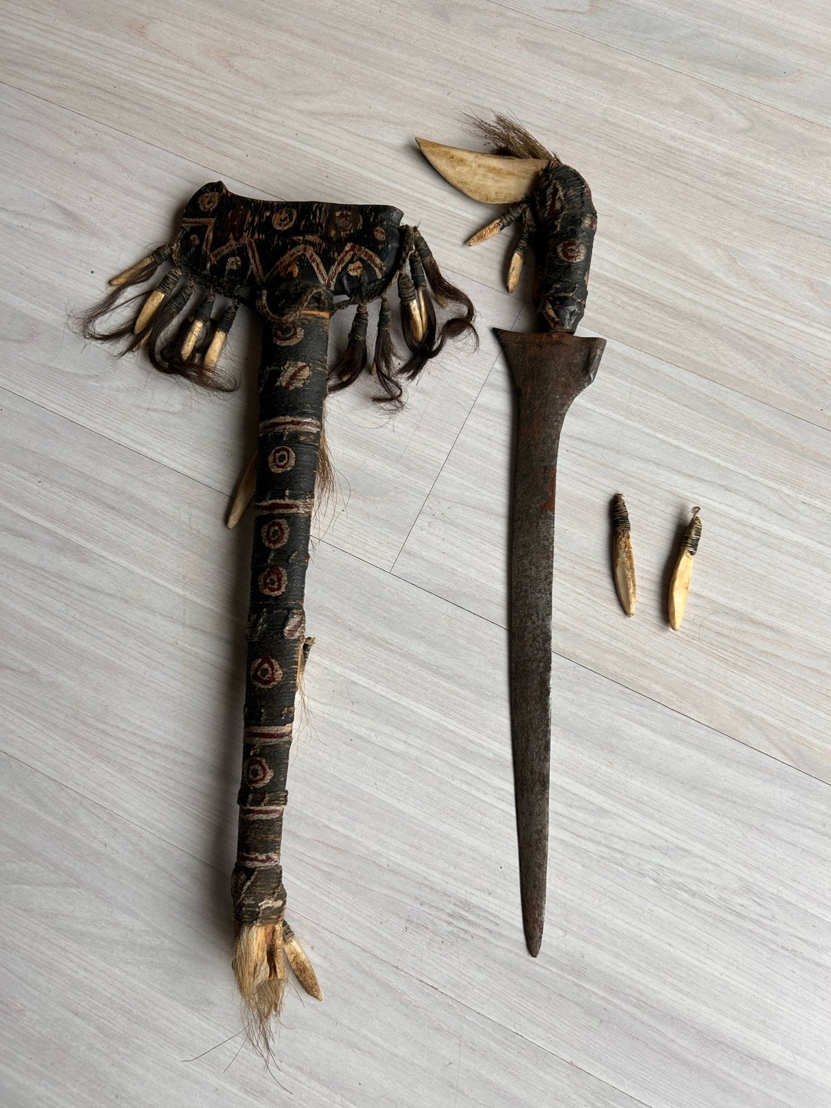 Traditionele Mandau - Dayak Zwaard uit Borneo, Ophalen of Verzenden