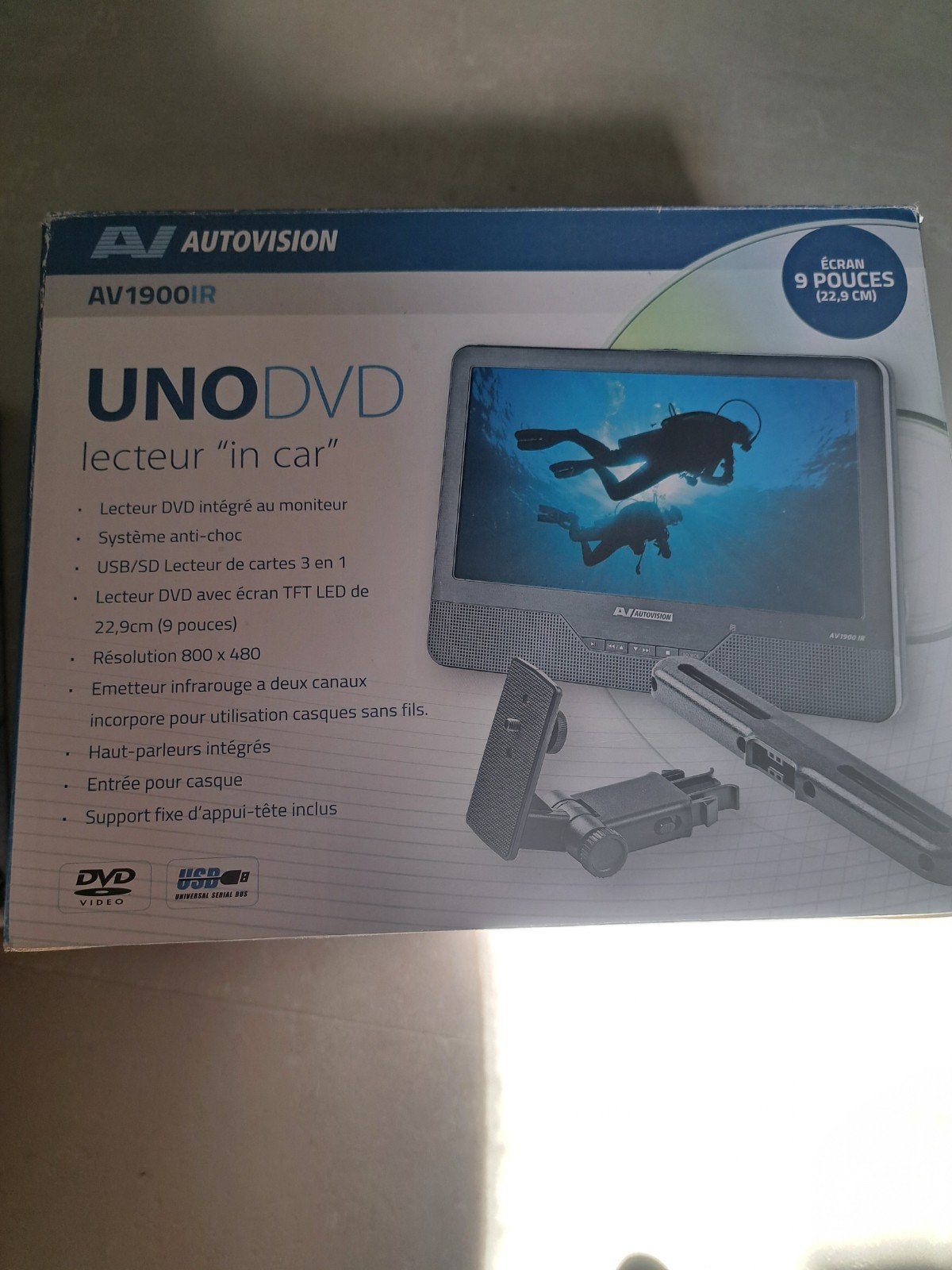 2x Autovision AV1900IR Auto DVD Spelers - In Car Entertain, Draagbaar, Nieuw, Ophalen of Verzenden, Overige merken
