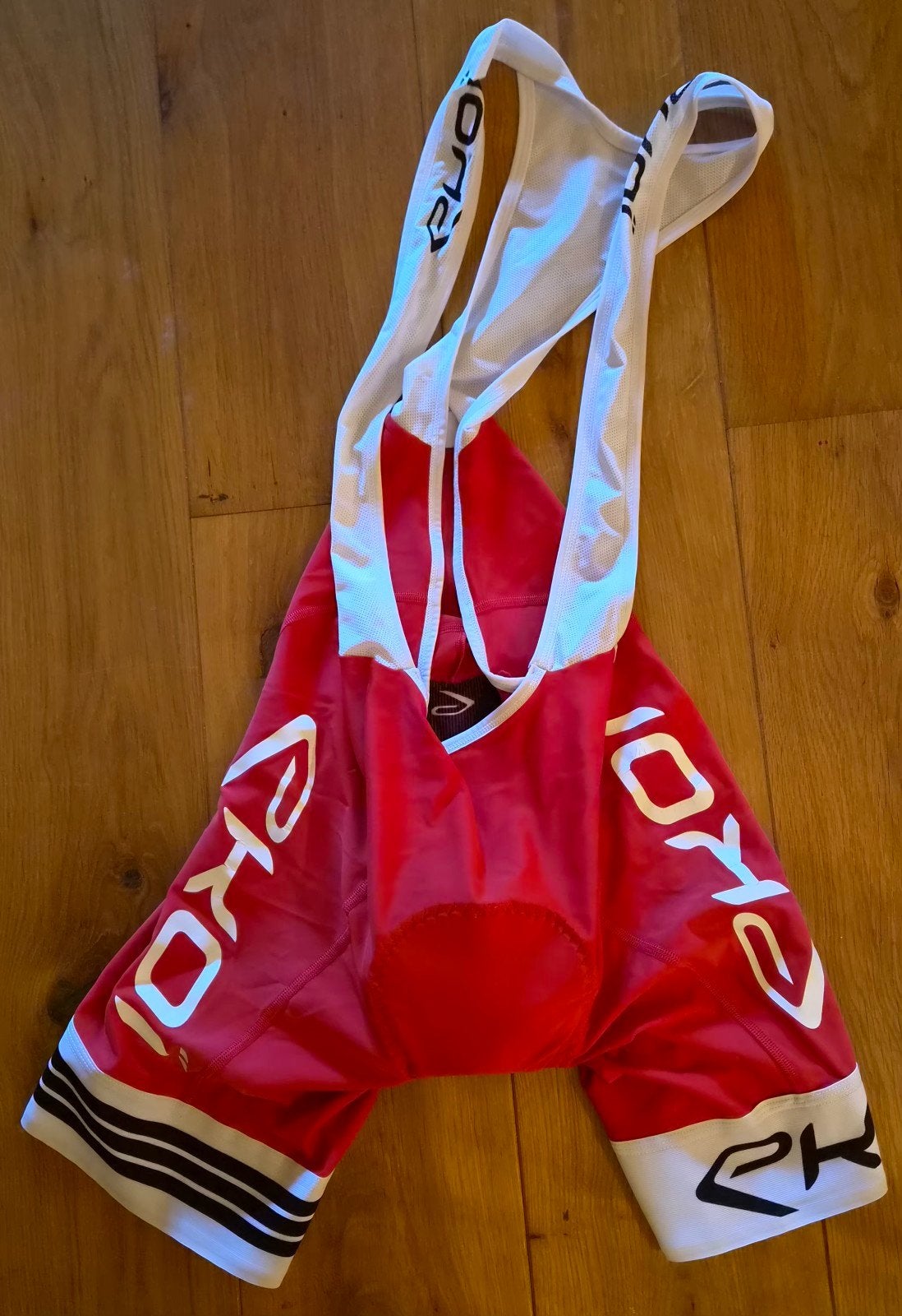 Ekoi Fietsbroek 3xl met bretels - Rood/Wit, EKOI, Overige maten, Zo goed als nieuw, Bovenkleding