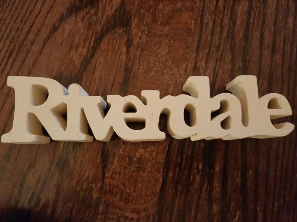 Riverdale houten decoratie wit, Huis en Inrichting, Ophalen of Verzenden, Rechthoekig, Hout