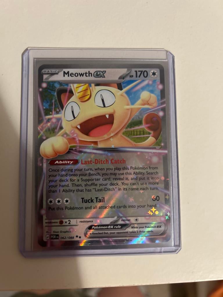 Meowth ex Pokémon kaart 062/088, Ophalen of Verzenden, Nieuw, Losse kaart