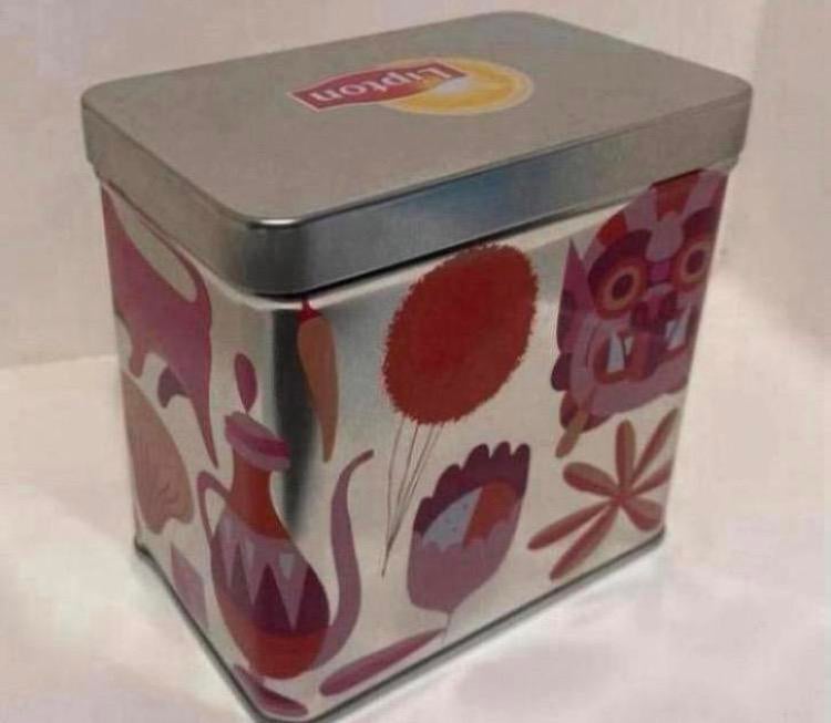 Nieuw blik van Lipton thee met rondom print., Ophalen of Verzenden, Zo goed als nieuw, Thee, Overige merken