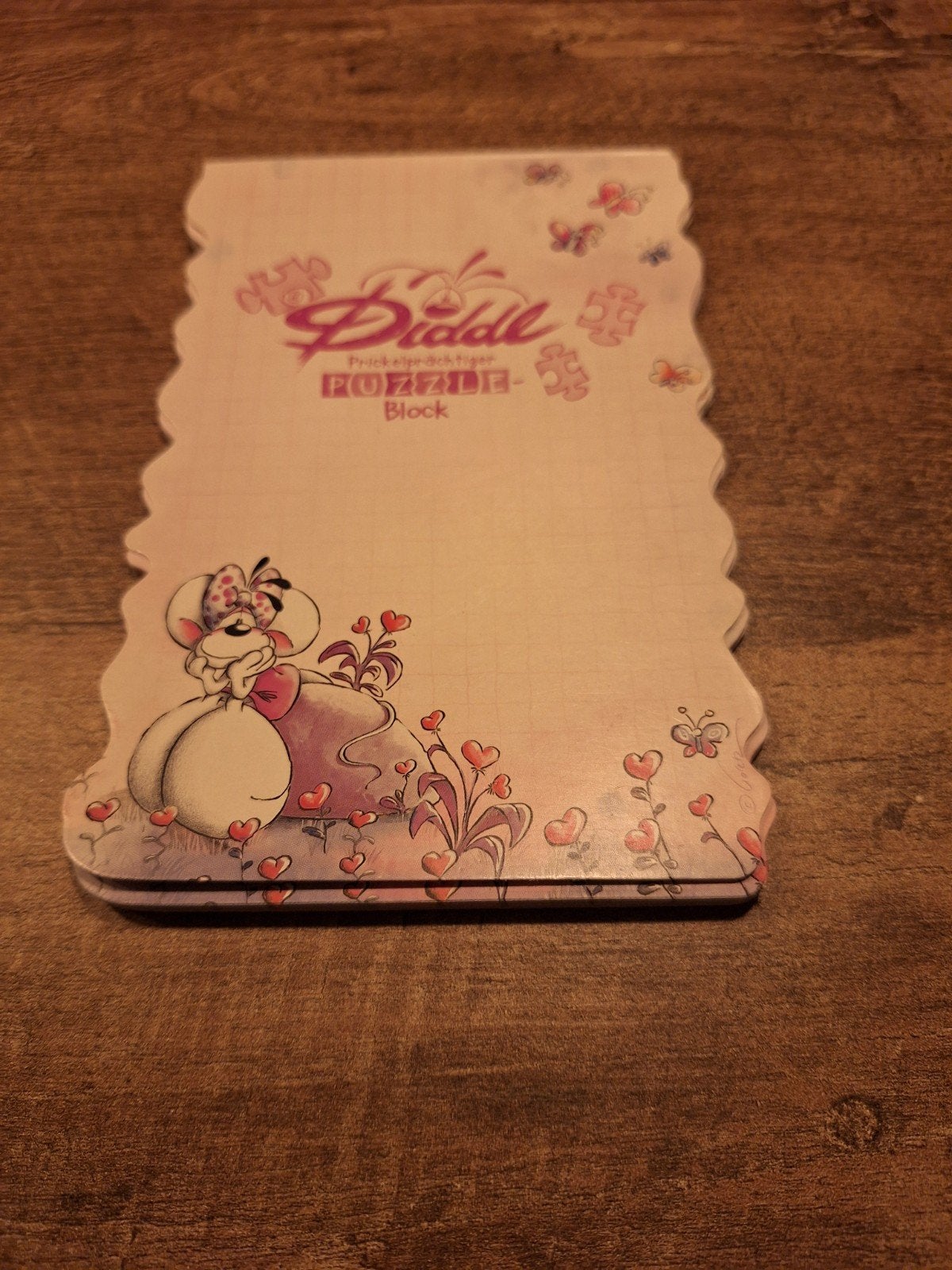 Diddl A6 Puzzle Blok nr 142 met 23 blaadjes, Ophalen of Verzenden, Diddl, Gebruikt, Papier, Kaart of Schrift