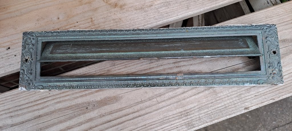 Bronzen brievenbus ( deurklep ), Ophalen of Verzenden, Brons