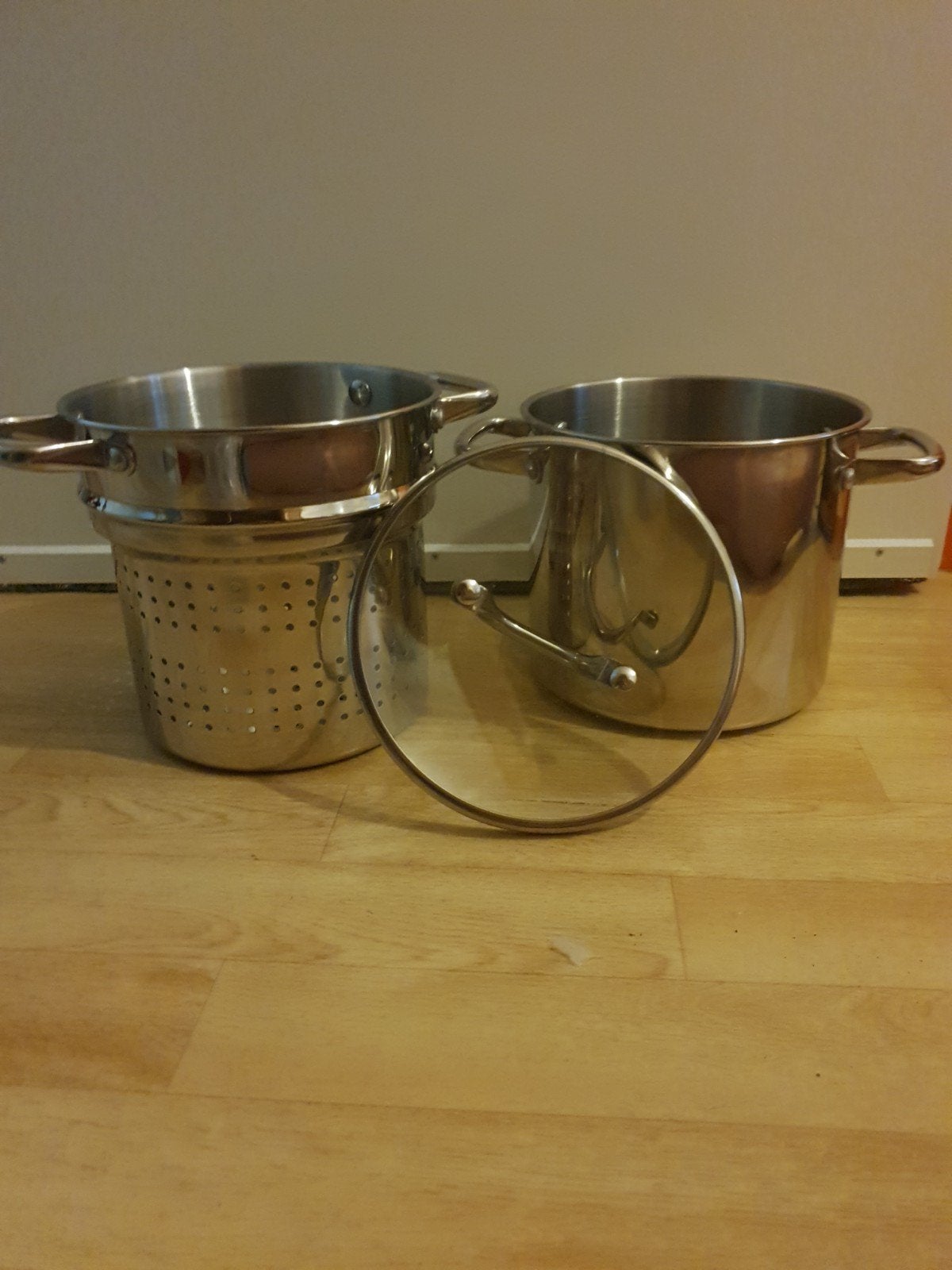 RVS stoompan 20 cm alle warmtebronnen, Ophalen, Nieuw, Rvs, Kookpan