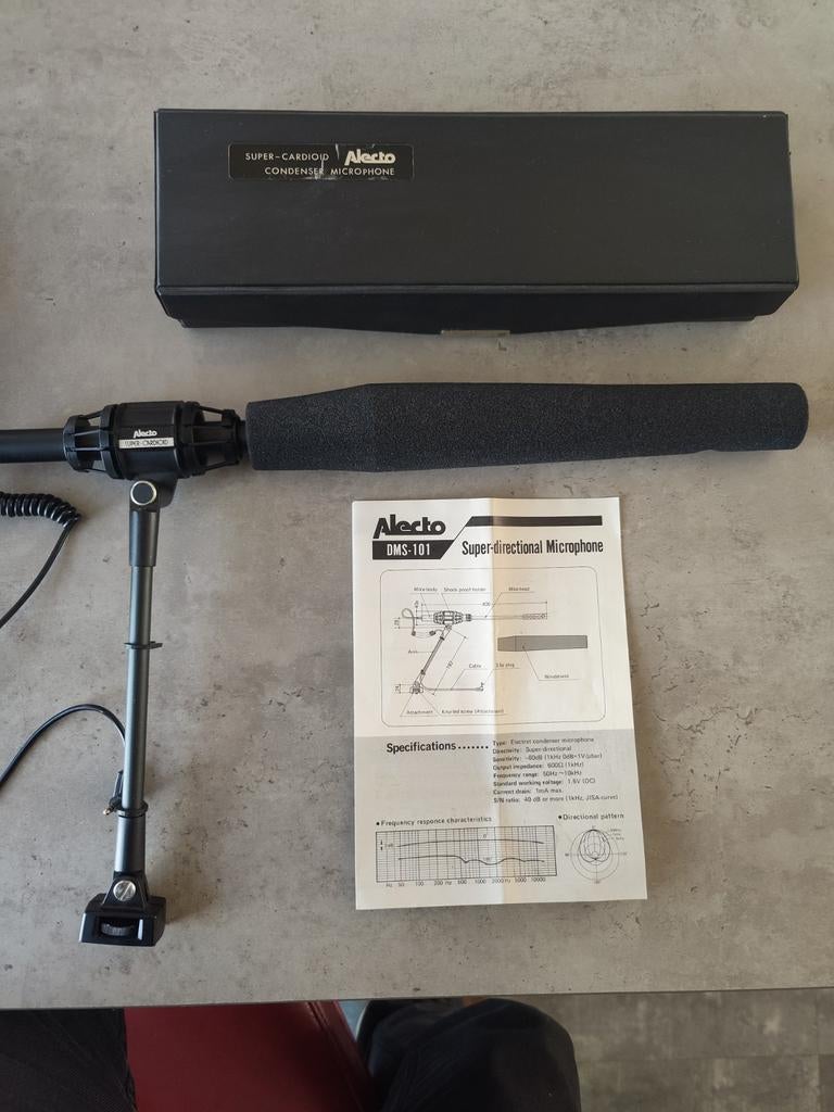 Alecto DMS-101 Super-directionele Condensator Microfoon, Muziek en Instrumenten, Microfoons, Ophalen of Verzenden, Studiomicrofoon