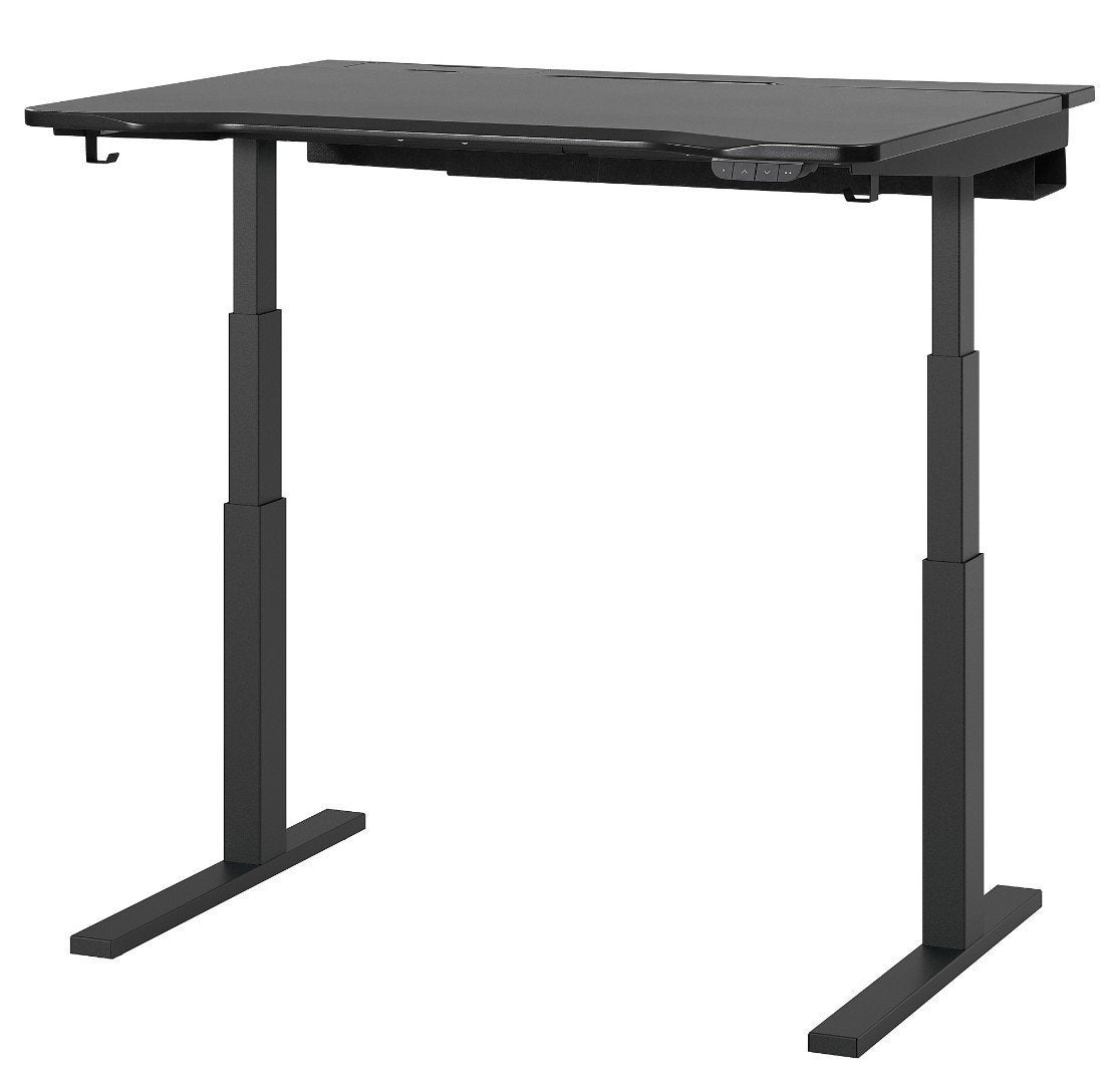 IKEA Utmaning - Zwart Gamingbureau - Elektrisch in hoogte ve, Ophalen, Zwart, Gebruikt, 120 cm