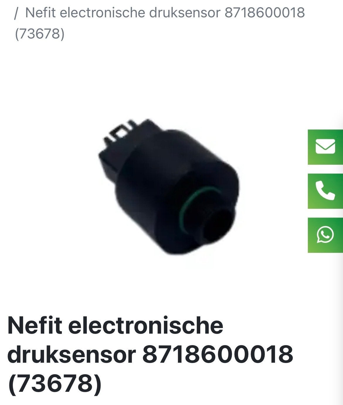 Nefit Bosch Elektronische Druksensor 8718600018, Ophalen of Verzenden, Nieuw, Overige typen
