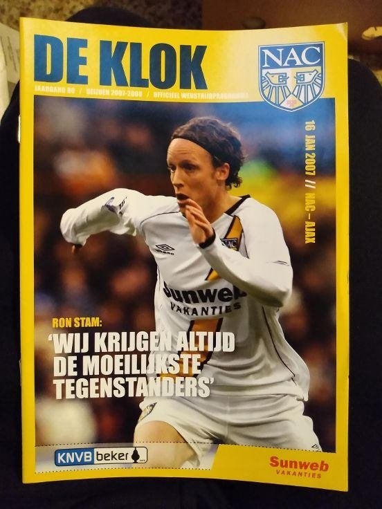 Programmaboekje NAC Breda - Ajax bekerwedstrijd 2007-2008, Verzamelen, Ophalen of Verzenden, Nieuw, NAC Breda, Boek of Tijdschrift