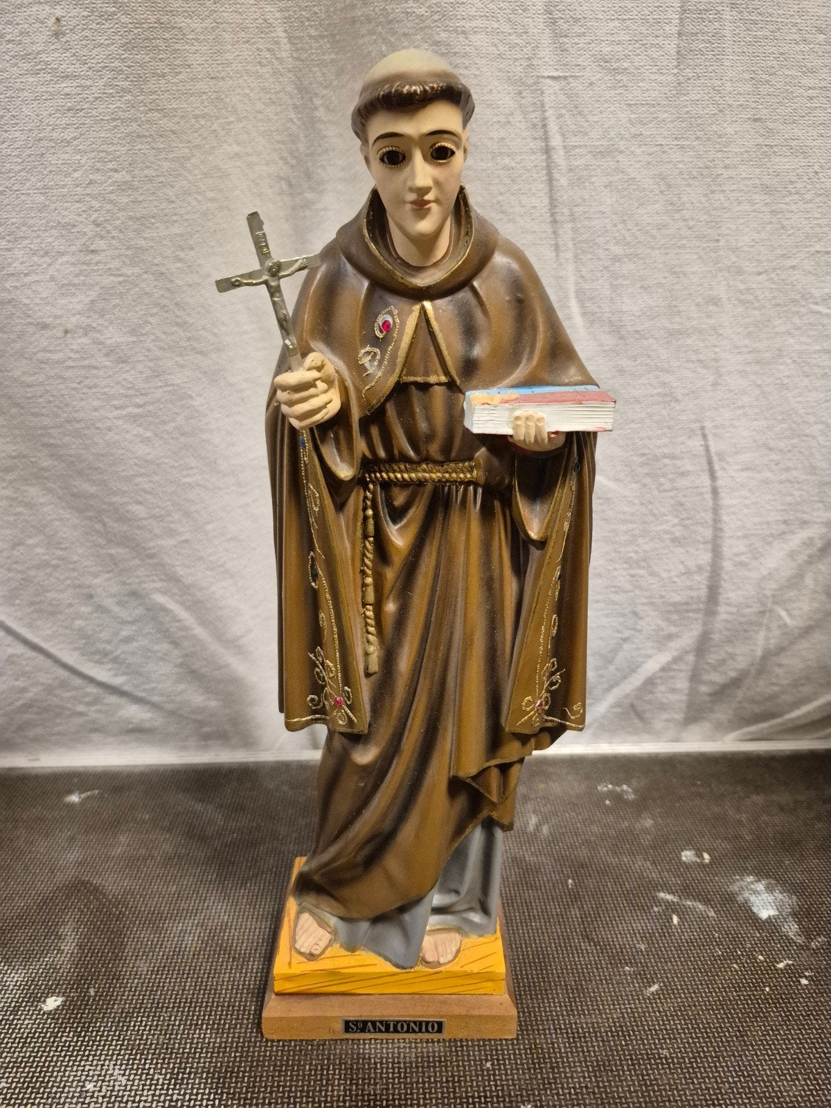 Beeld van Sint Antonius - 34.5 cm hoog, Ophalen of Verzenden