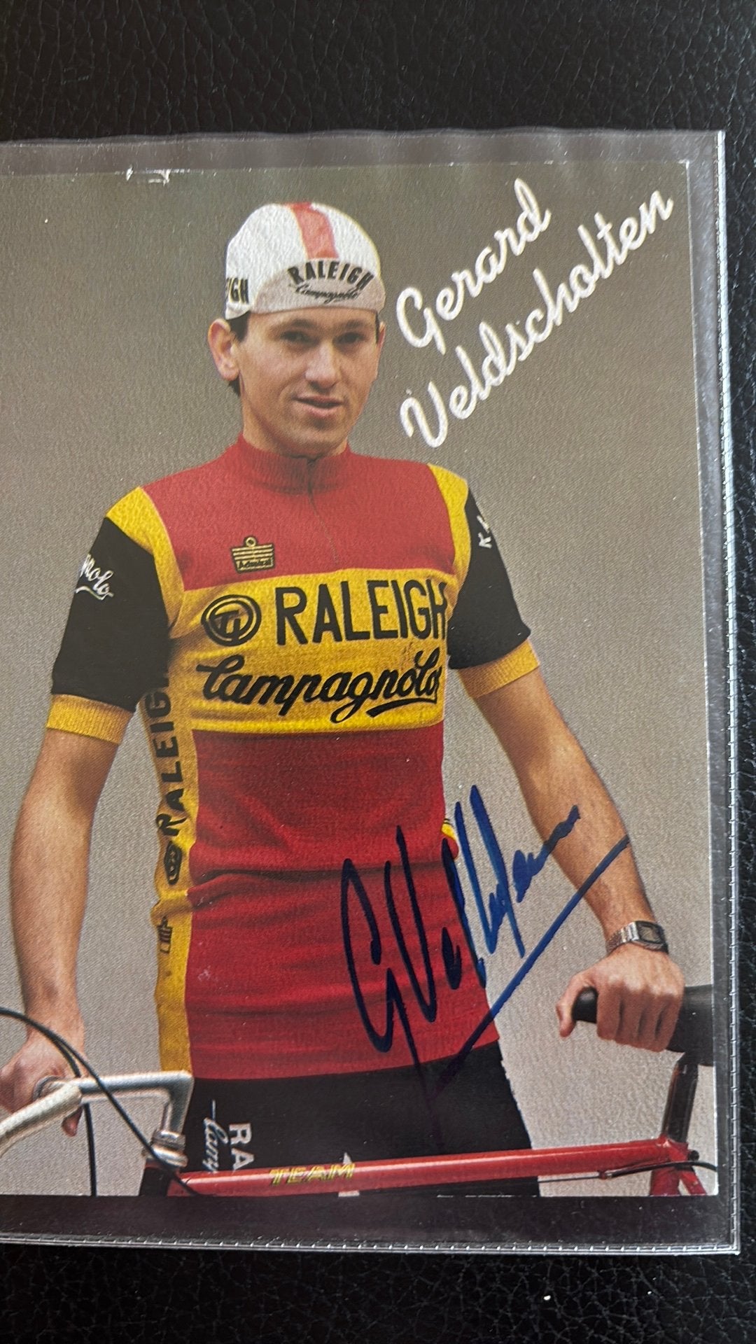 Wielrennen Tour de France RALEIGH Gerard Veldscholten, Verzenden, Gebruikt, Overige sporten, Spelerskaart