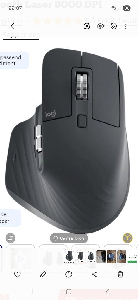 Computer muis, Ophalen, Nieuw, Draadloos, Rechtshandig