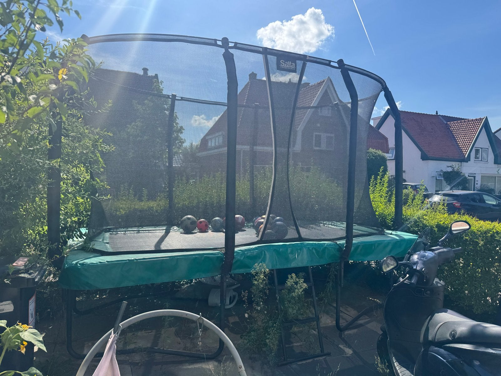 Salta First Class Trampoline met veiligheidsnet en ladder, Kinderen en Baby's, Ophalen, Gebruikt