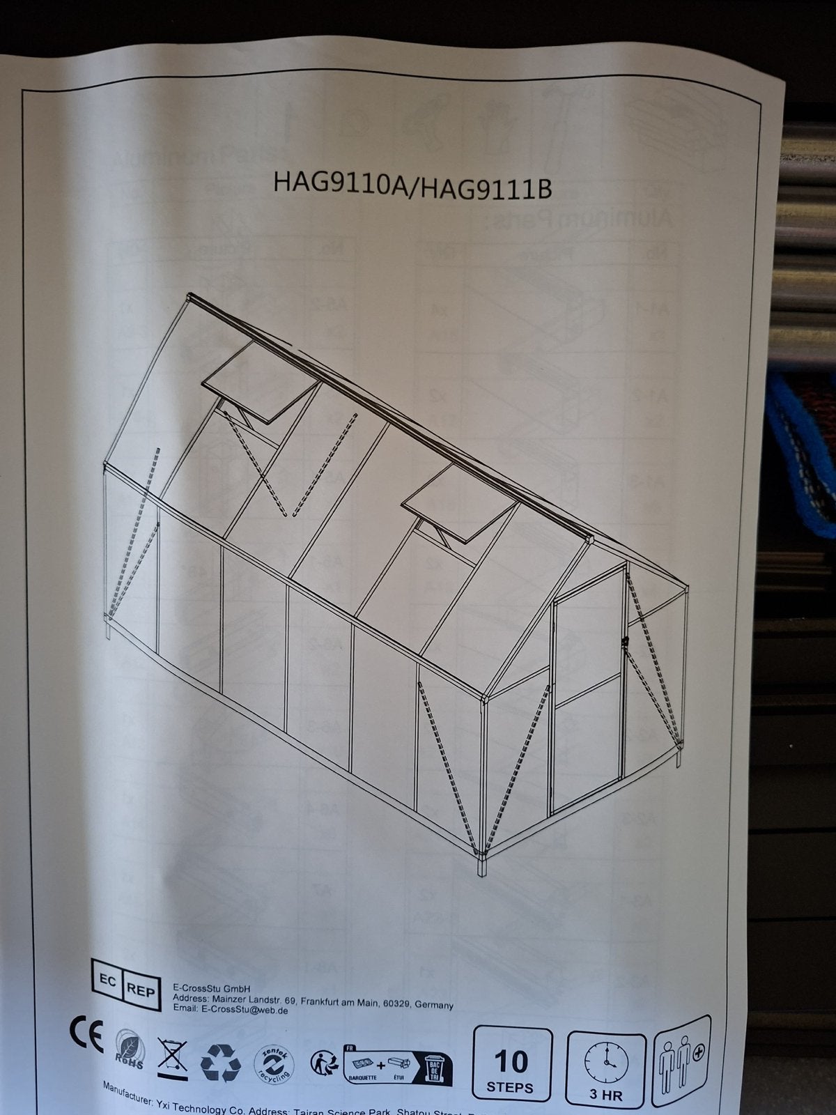 Nieuwe kweekkas HAG911B - Ideaal voor uw tuin!, Ophalen, Polycarbonaat, Aluminium, Kweekkas
