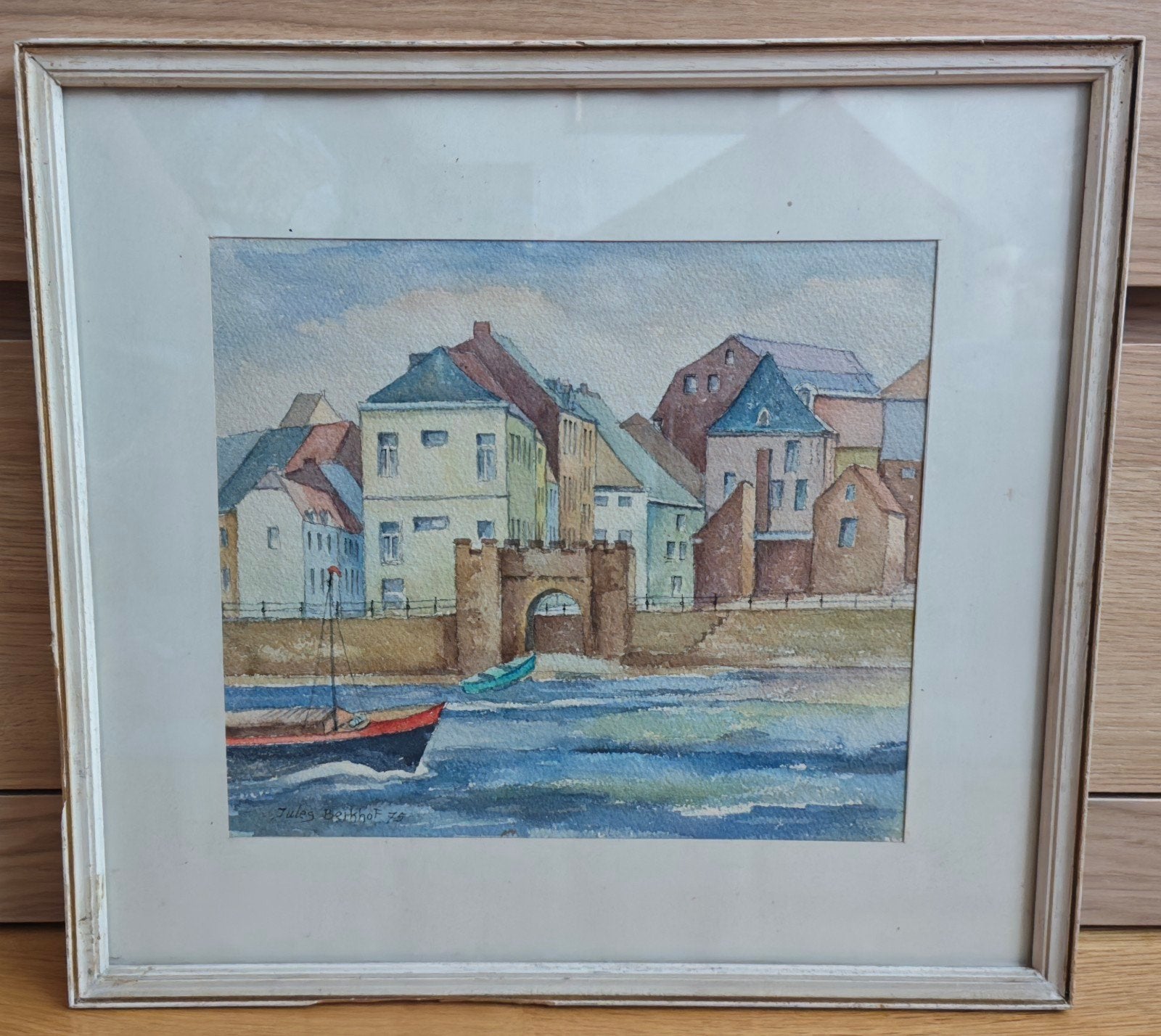 Jules Berkhof (1975) - Wycker Waterpoort aan de Maas, Ophalen of Verzenden
