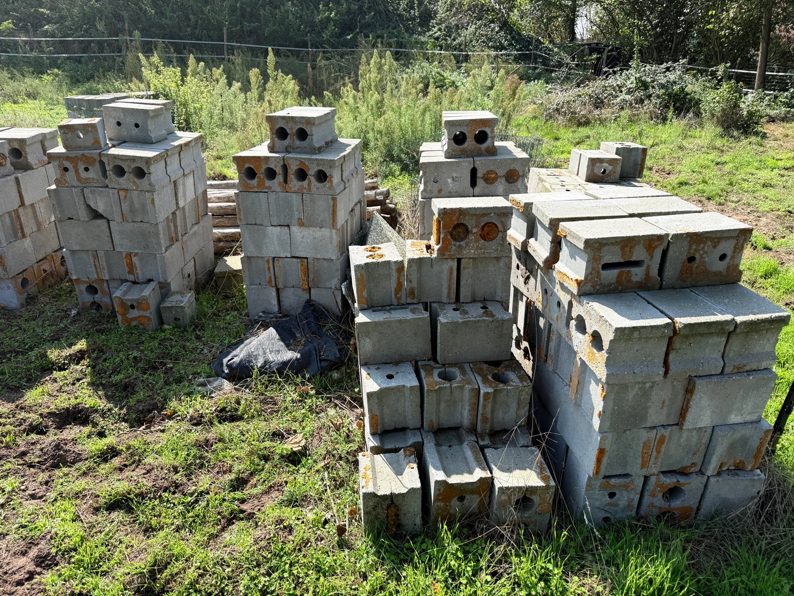 Betonblokken 29x20x19cm, Ophalen, Gebruikt, Beton