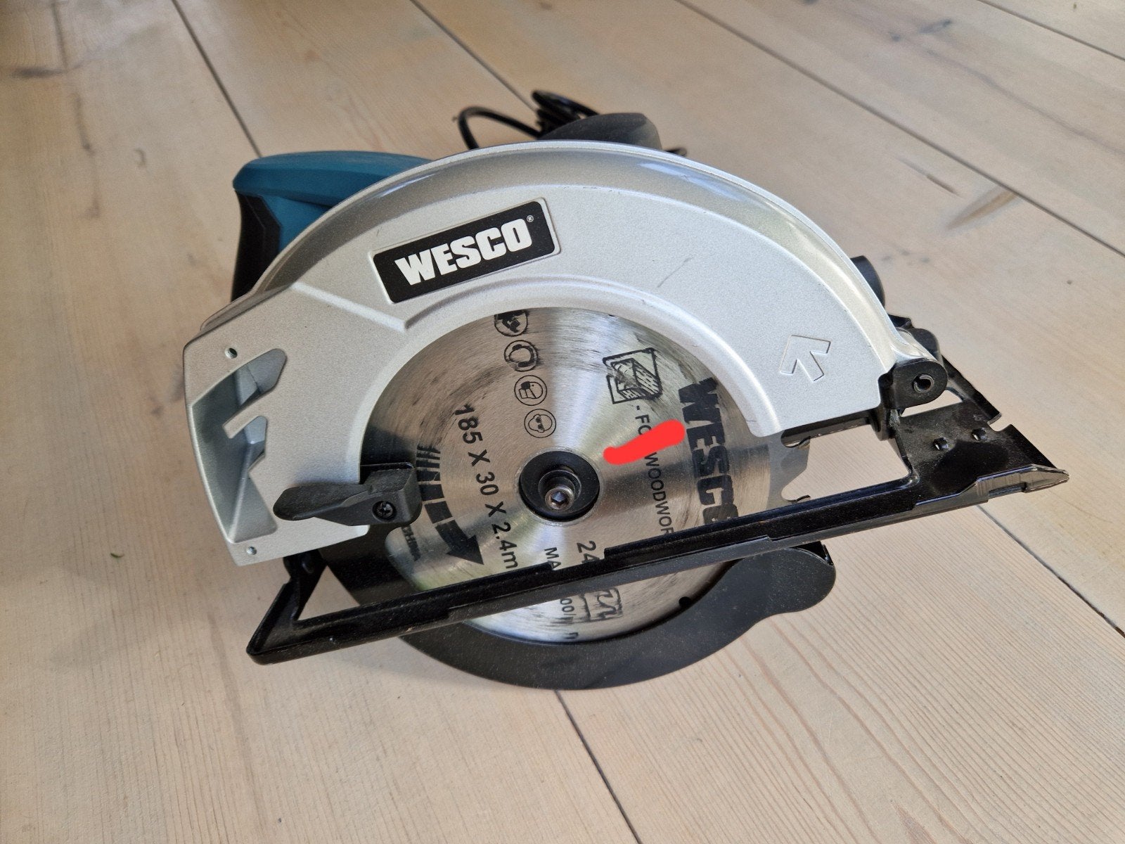 wesco cirkelzaag 1400w, Doe-het-zelf en Verbouw, Ophalen, Cirkelzaag, Zo goed als nieuw, 30 tot 70 mm