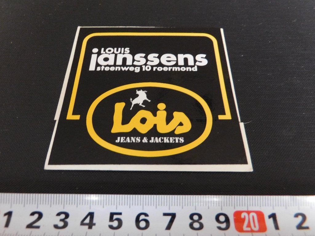 sticker LOIS jeans & jackets roermond louis janssens, Verzamelen, Stickers, Zo goed als nieuw, Ophalen