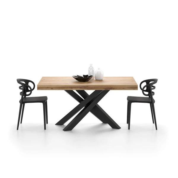 Eettafel 4 - 8 persoons, Huis en Inrichting, Tafels | Eettafels, Ophalen, 200 cm of meer, Zo goed als nieuw, Vijf personen of meer