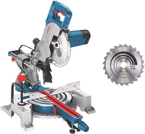 Bosch GCM 80 SJ 1400W-Afkortzaag-gratis verzenden, 70 mm of meer, Ophalen of Verzenden, Afkortzaag, 1200 watt of meer