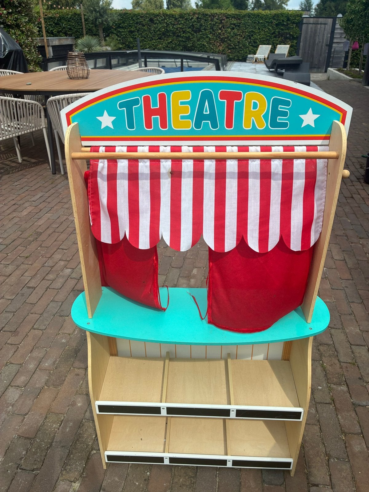 Houten poppenkast / theater voor kinderen, Ophalen, Gebruikt, Jongen of Meisje