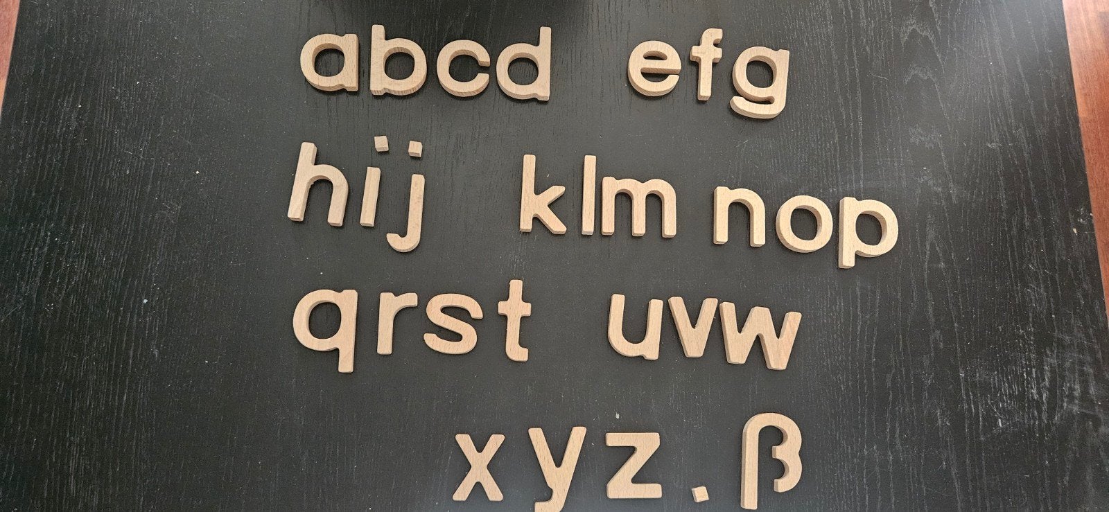 Houten letters geschikt voor t onderwijs, Ophalen of Verzenden, Zo goed als nieuw