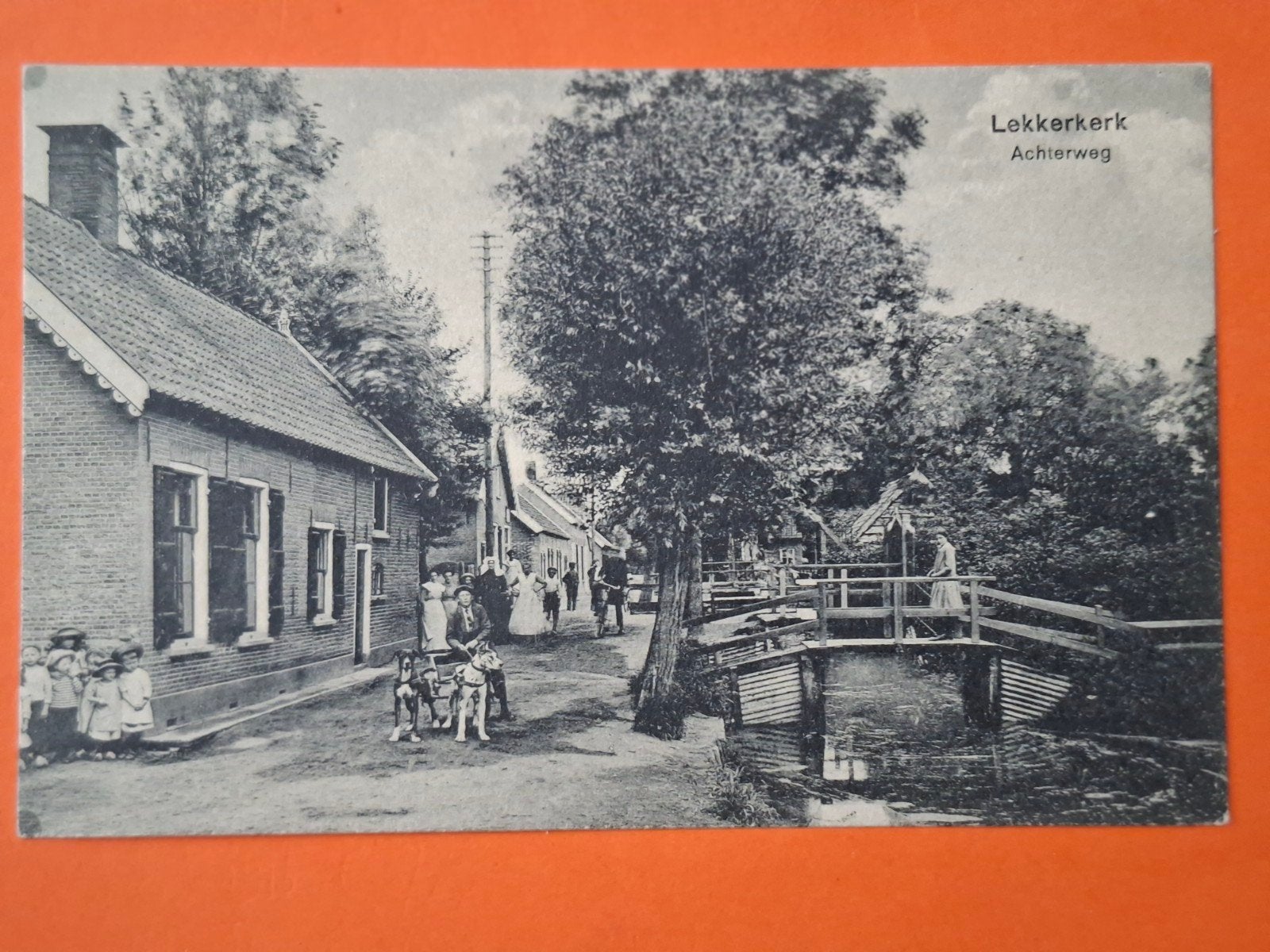 Lekkerkerk met volk, WP41, Verzamelen, Ophalen of Verzenden, Voor 1920, Zuid-Holland