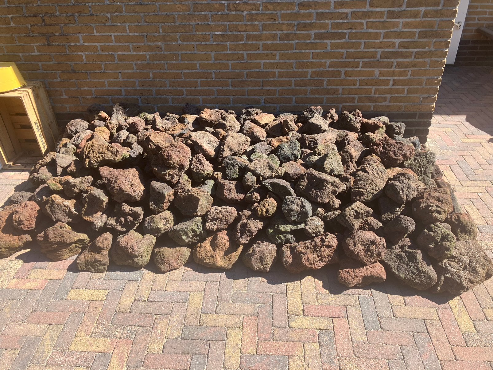 Grote partij Lava brokken / Lava steen, Tuin en Terras, Grind, Keien en Split, Ophalen, Gebruikt, Bruin, Overige typen